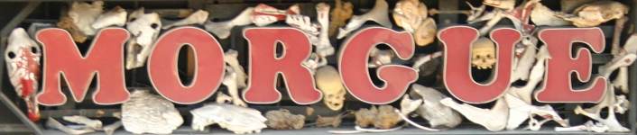 The Morgue Sign with Bones